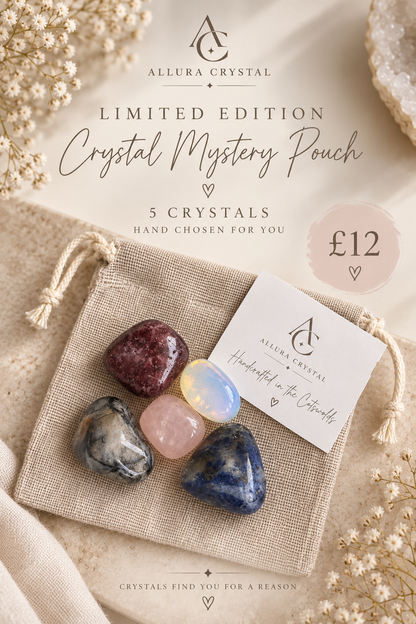 Limited Edition Crystal Mystery Pouch – 5 Handpicked crystals
