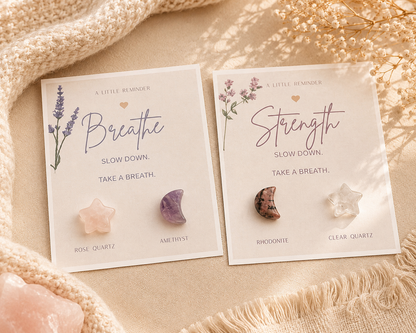 BREATHE Pocket Hug Crystals (ROSE QUARTZ & AMETHYST)
